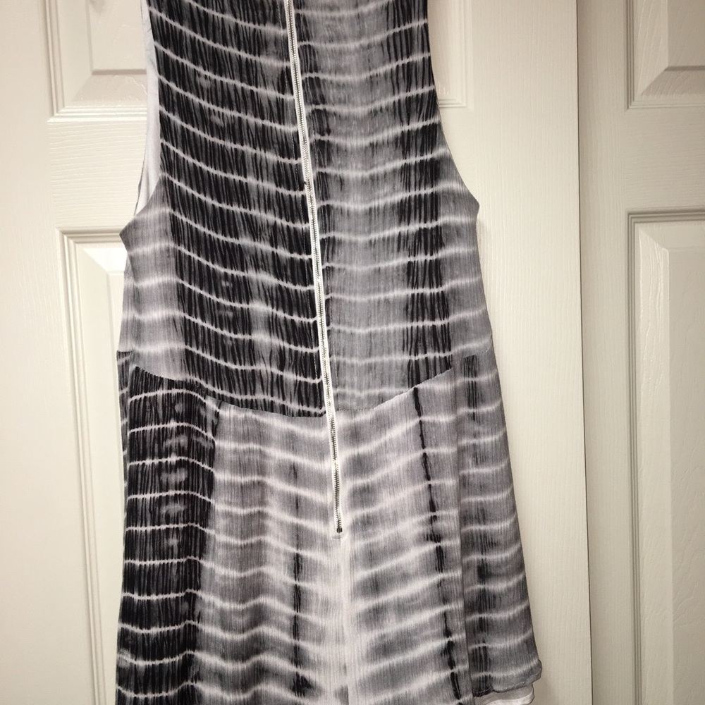 Navy and white romper